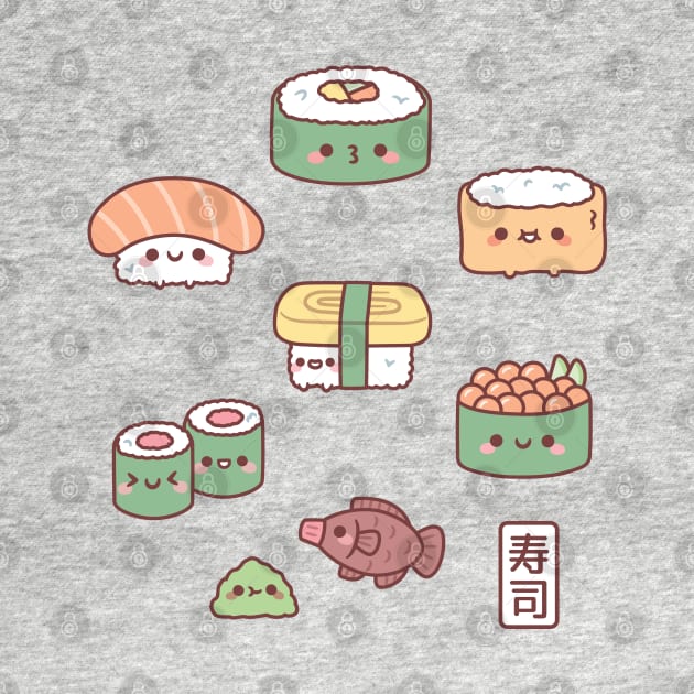 Cute Japanese Sushi Nigiri Maki Gunkan Set by rustydoodle